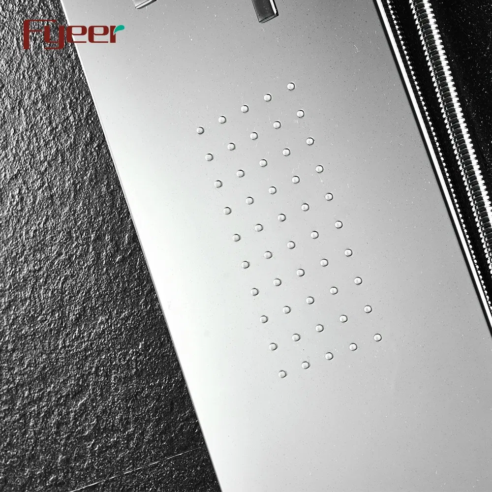 Fyeer Lighted Shower Panel with Phone Digital Display