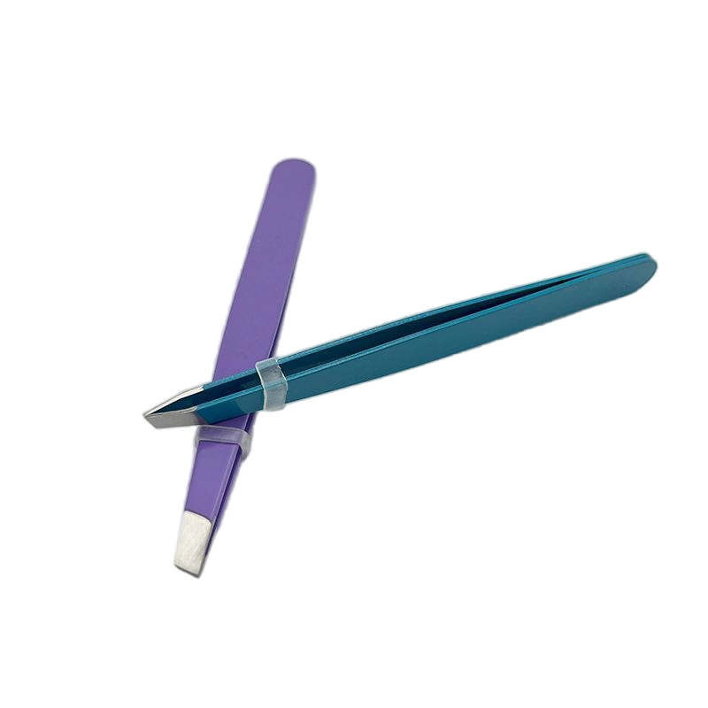 Hgih Grade Professional Stainless Steel Slanted Eyebrow Tweezers with Pointed Tip