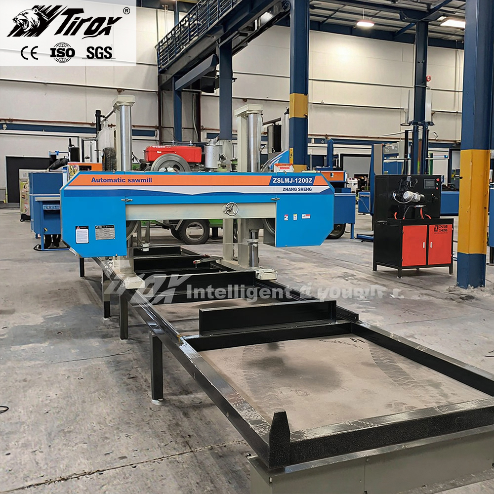 Ленточная пилорама горизонтальная для распиловки бревен