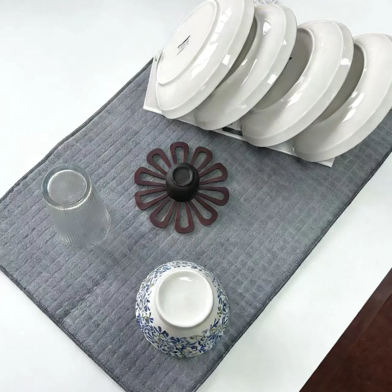 Коврик для сушки посуды 40x60 см, серый