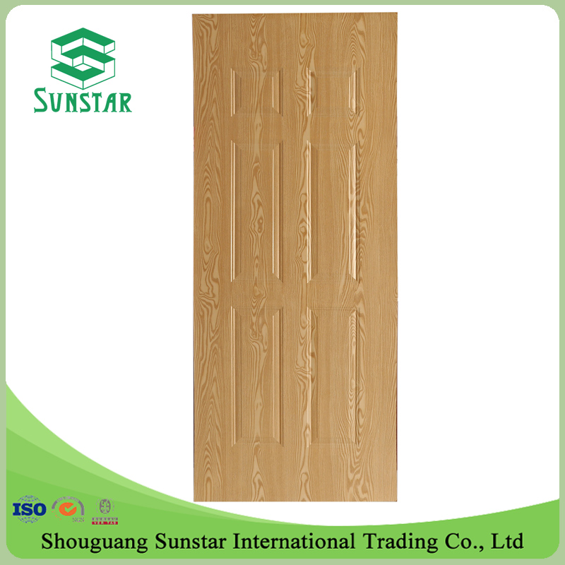 Melamine Laminate/Faced Moulded MDF HDF Door Skin for Interior Decoration