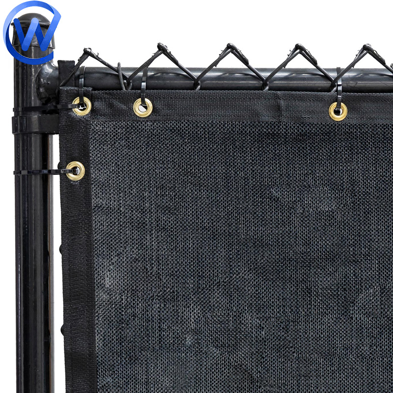 6' Black Chain Link Fence Privacy Screen Net