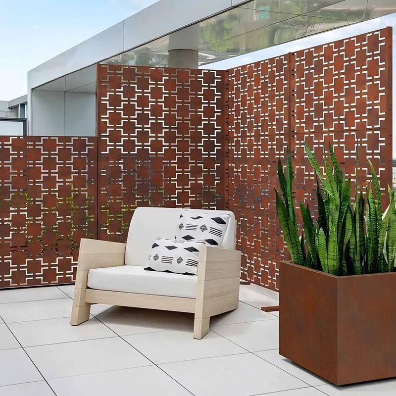 Custom Decoration Aluminum Steel Laser Cut Scree Privacy Screening Partition Wall Room Dividers Carved Panel