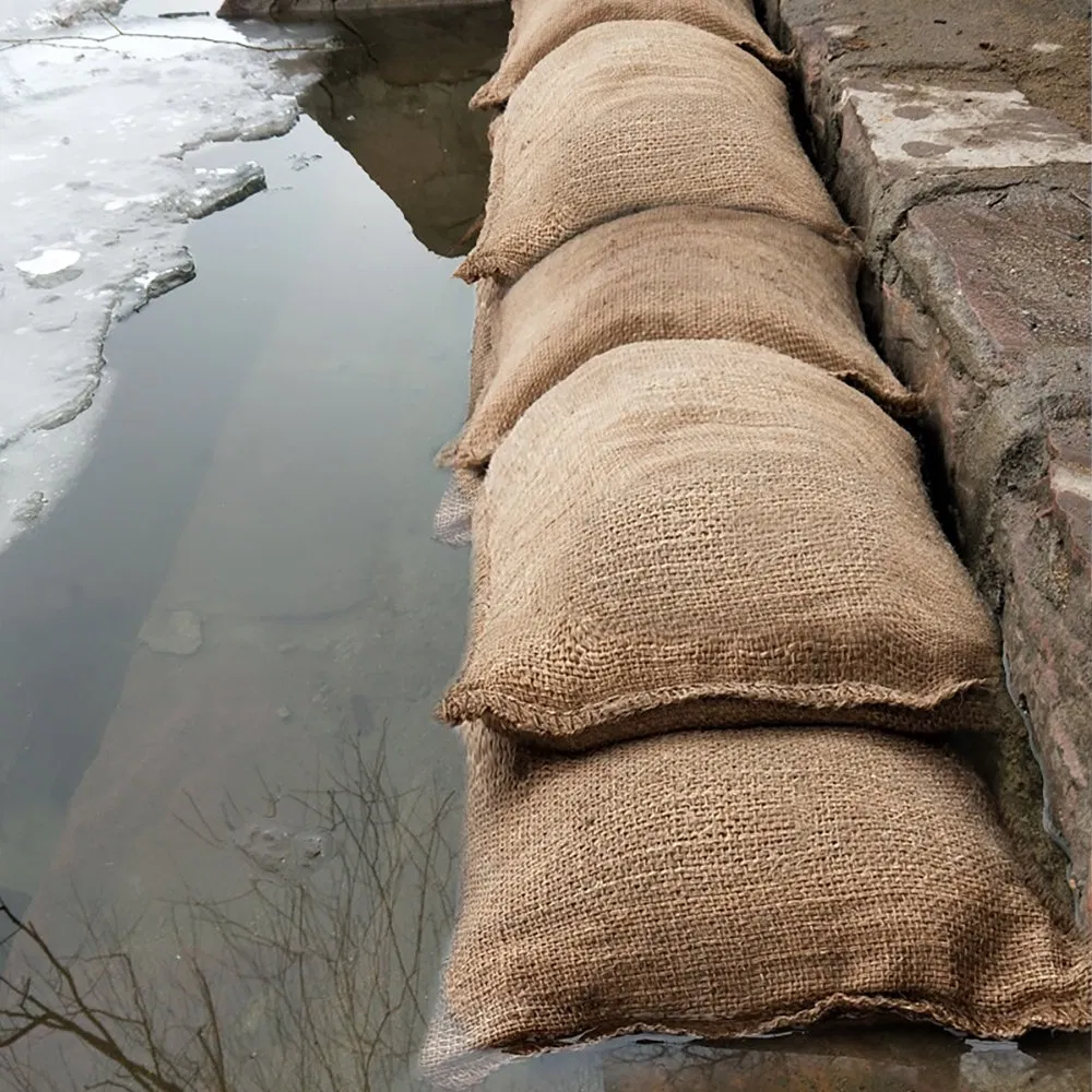 Flood Barrier Bags Jute Material Eco-Friendly Fast Expanding for Riverbank Temporary Dike