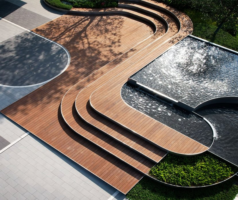 Outdoor WPC Decking Boards Co-Extrusion Wood Plastic Composite Decking Flooring Garden Deck