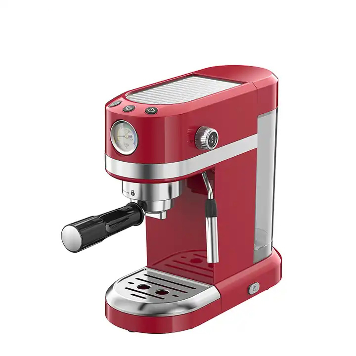 Classic Retro Desktop Concentrated Plus Hot Water System Turkish Coffee Maker Electric Espresso Machine with Milk Frother