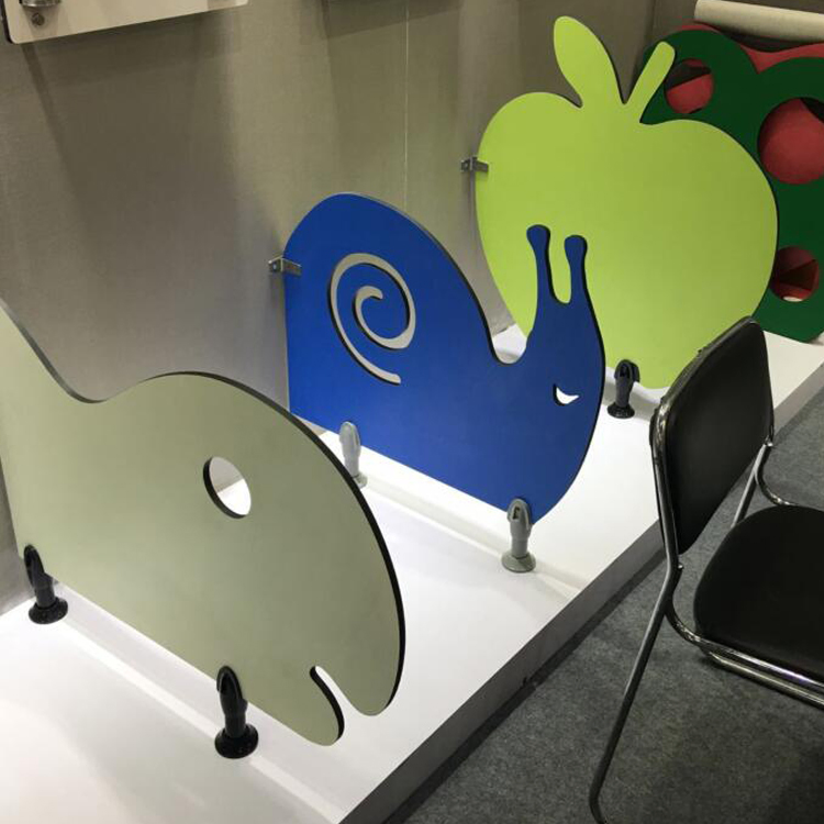 Safe and Cute Waterproof Toilet Cubicle for Kindergarten