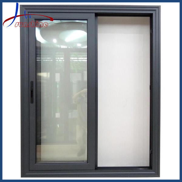 OEM Metal Commercial Windproof Aluminium Sliding Window with Strong Glass