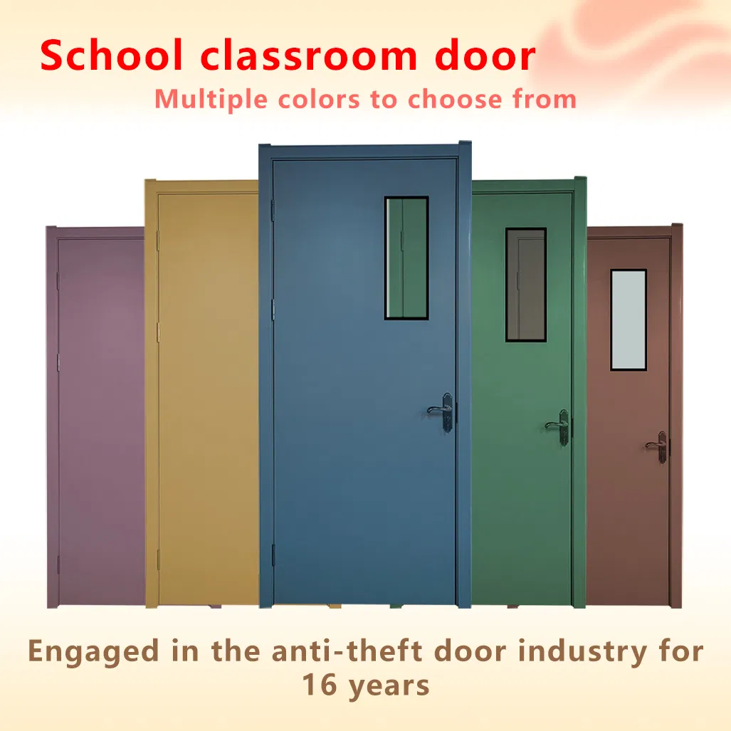 China Factory High-End Advanced Eco-Friendly Material Fireproof Waterproof Steel School Door Safety Doors