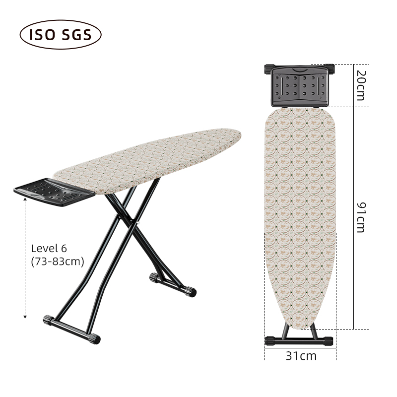 Black Foldable Metal Ironing Boards Fold The Ironing Board for Hotels