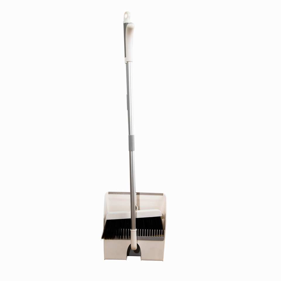Finesource Broom and Dustpan Set, Magnetic Handle Joint, Comb Inside, Windproof, Wind-Break Design