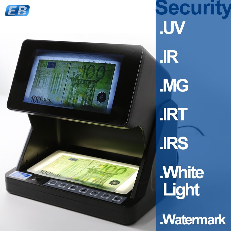 DC-818 Multi-Spectral Banknote Detector with 7-inch HD Display for Global Currency Verification Watermark Fluorescence Infrared Magnetic Detection
