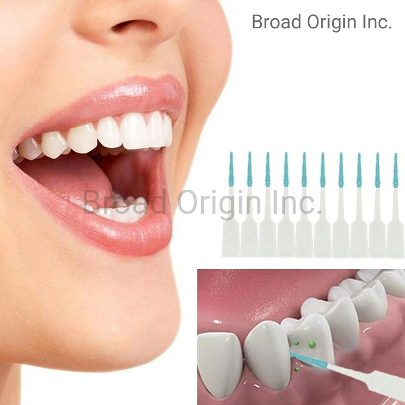 Eco Friendly Biodegradable Rubber Interdental Brush Adult Toothbrush