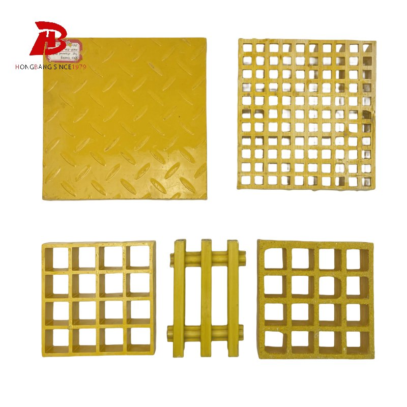 Hight Quality FRP Grating Sheets Heavy Duty Fiberglass Decking Walkways Gratings