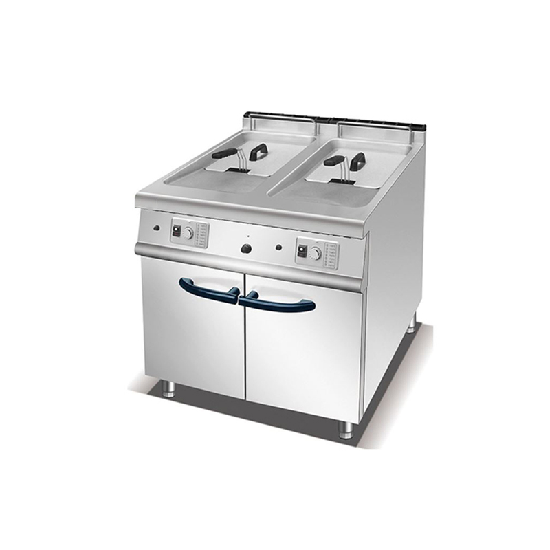 Um-SD-2 Stainless Steel Kitchen Equipment Gas Vertical Fryer Double (2) Tank 2 Independent Baskets Frying Oven Commercial Cabinet &Gas Vertical Fryer