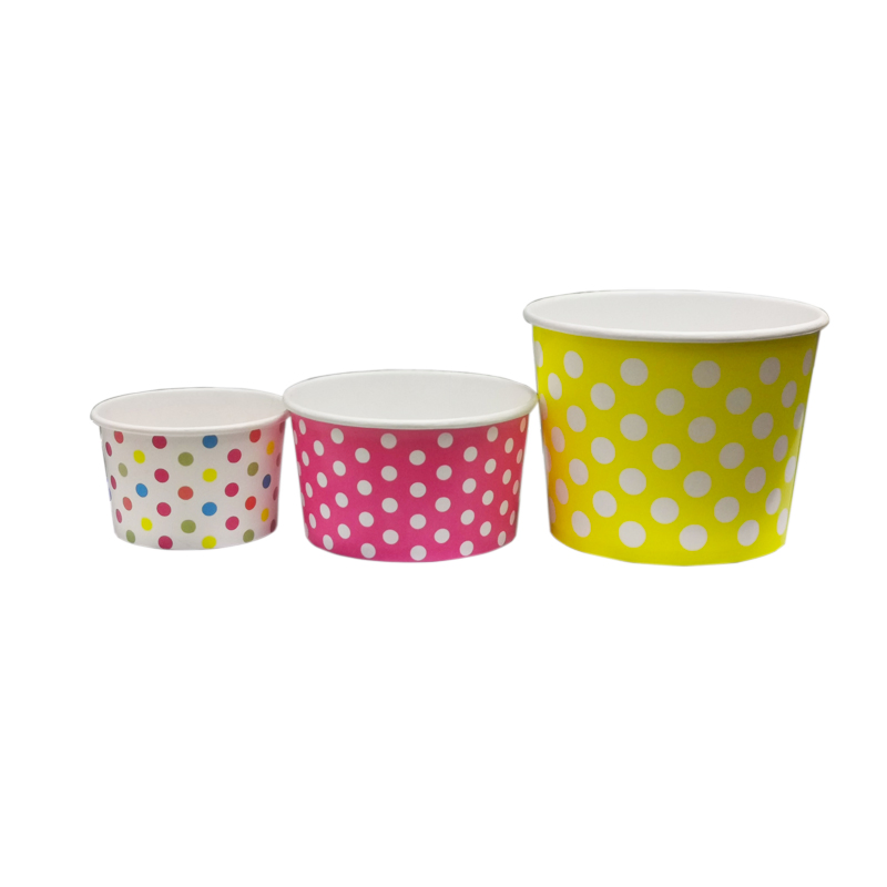 Logo Printing Customized 8 Oz Ice Cream Frozen Yogurt Paper Cups