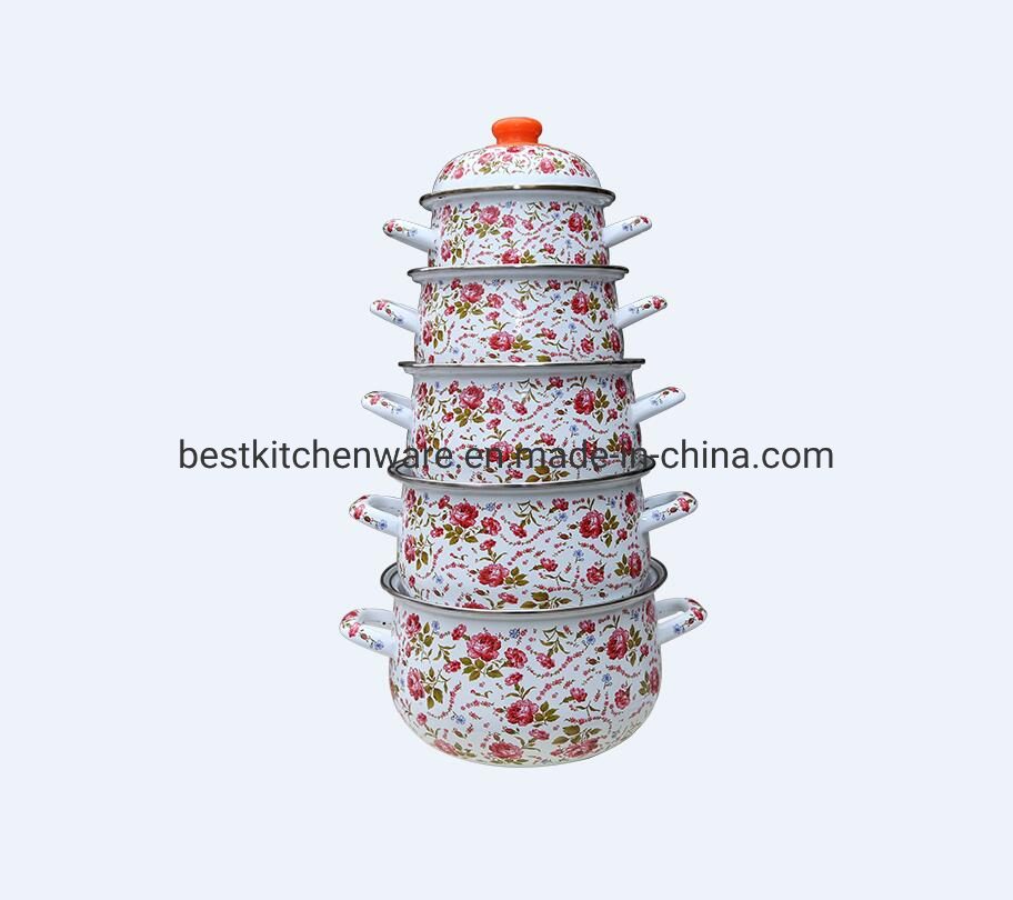 New Design Turkish Cast Iron Enamel Casserole Set Cookware Pot Enamwlware Wholesale