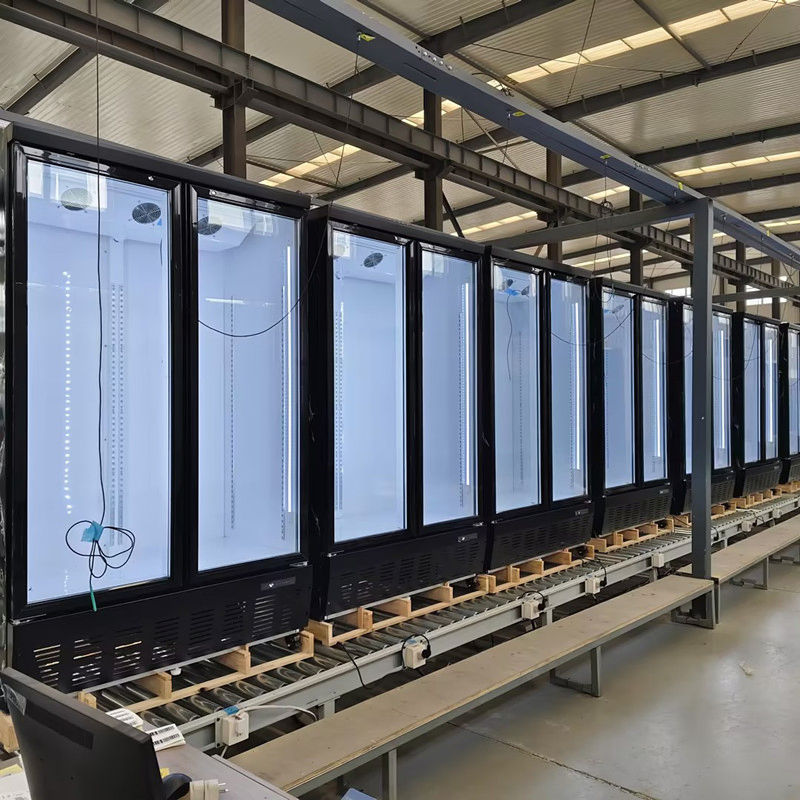 Cola Display Chiller Multilayer Upright Freezer Supermarket Glass Door Cola Refrigerator