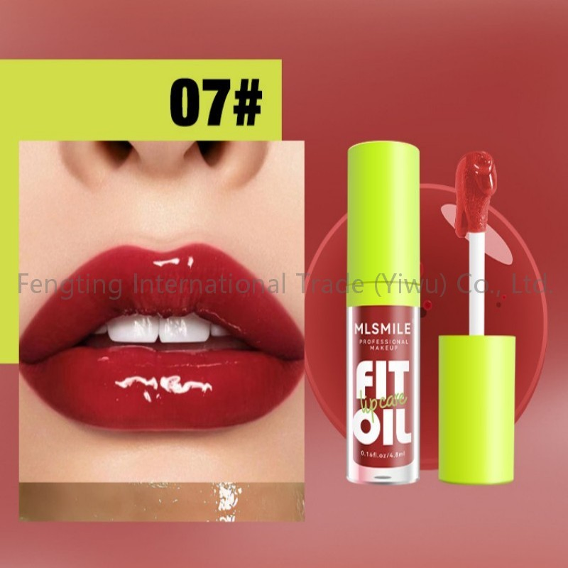 Waterproof Lasting Lipstick Solid Hydrating Lip Gloss Mineral Ingredients Moisturizing Lip Oil Pressed Lip Mirror