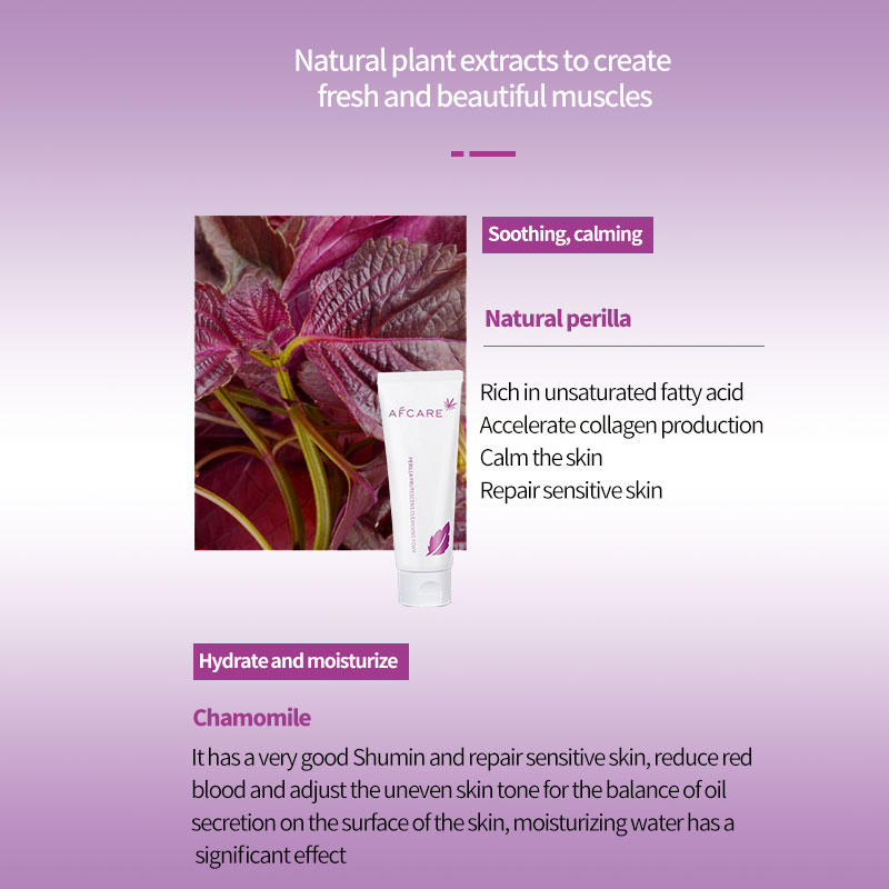 Private Labe Amino Acid Facial Cleanser Moisturizing Organic Ingredients Whitening Face Skin Care Cleanser