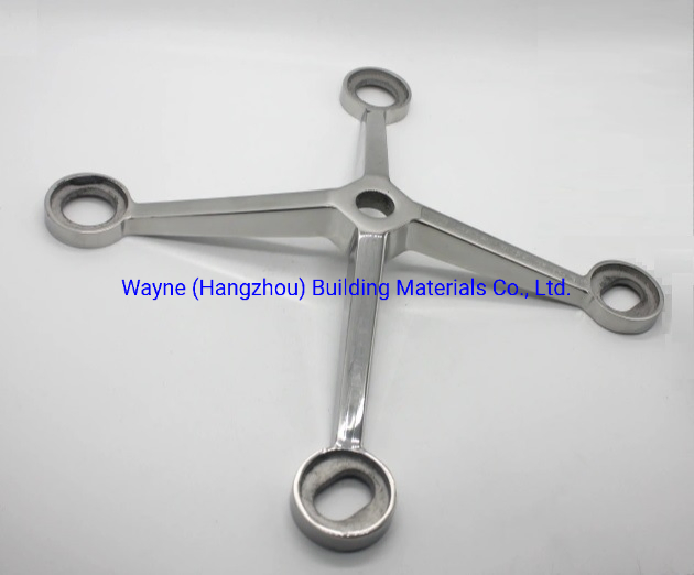 120mm Stainless Steel Glass Spider with 4 Arms; Point-Fixed Curtain Wall Hardware with High Quality and Best Price