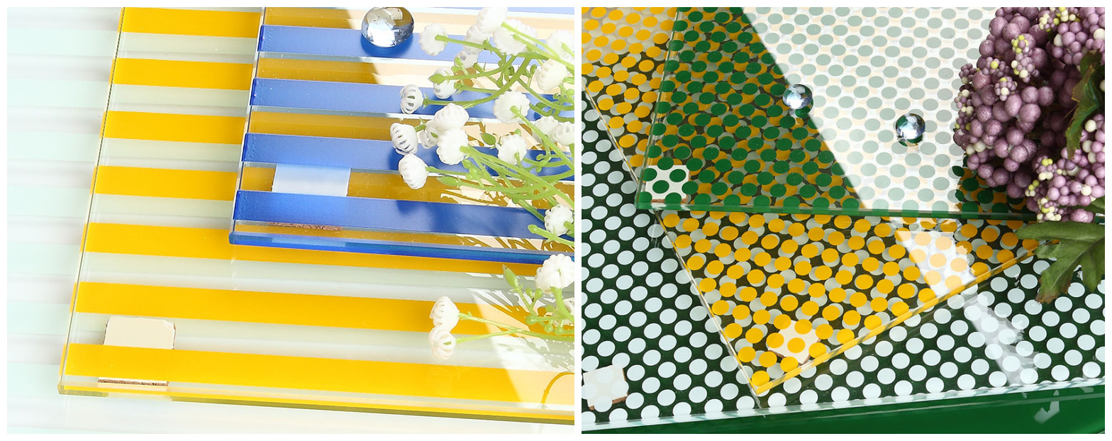 Vibrant Fritted Glass Tableware for Elegant Home Decor