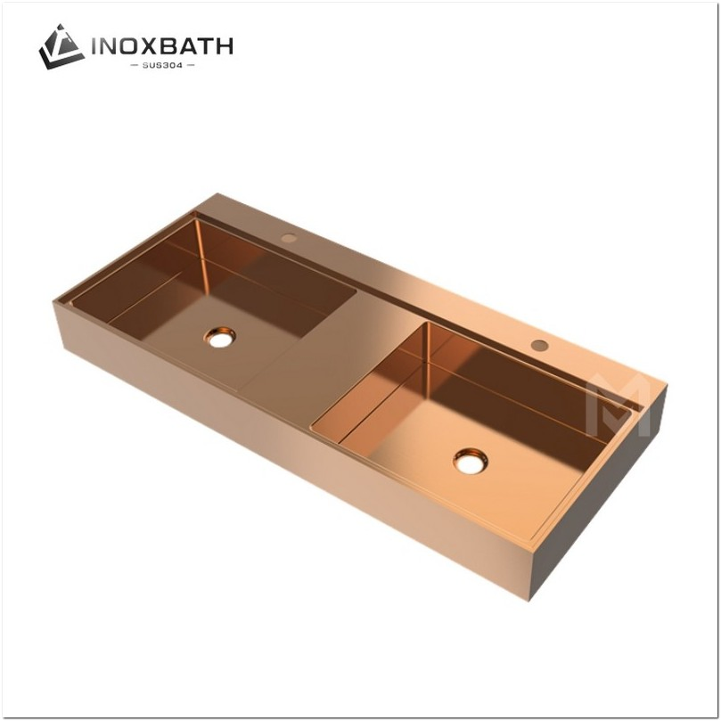 Встраиваемая раковина Inoxbath с скрытым сливом