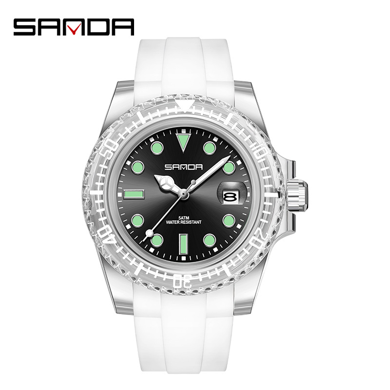 Quartz Watch Fashion Sports Style Waterproof Calendar Casual Creative Student Wristwatch