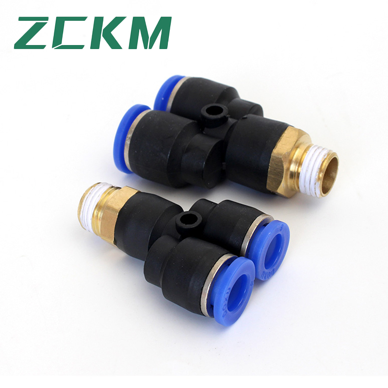 Px Series Three-Way Plastic Blue Pneumatic Fittings for Air Hose