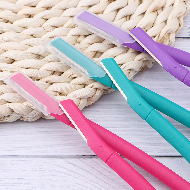 D115 Amazon Hot Sale Fashion Design Women Facial Hair Remover Lady Makeup Tool Customized Color and Logo Eyebrow Shaper Razor