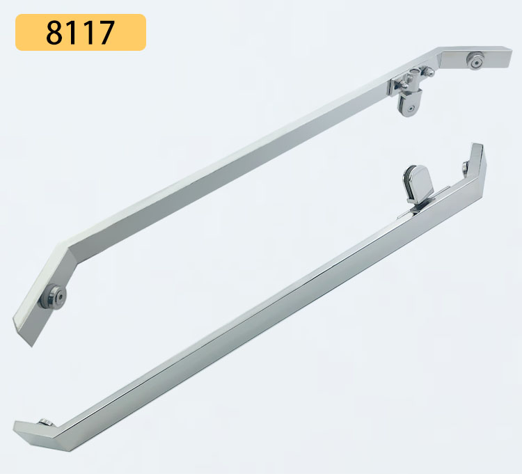 Stainless Steel Frameless Flexible Shower Wall to Glass Telescopic Support Linking Connector Staff