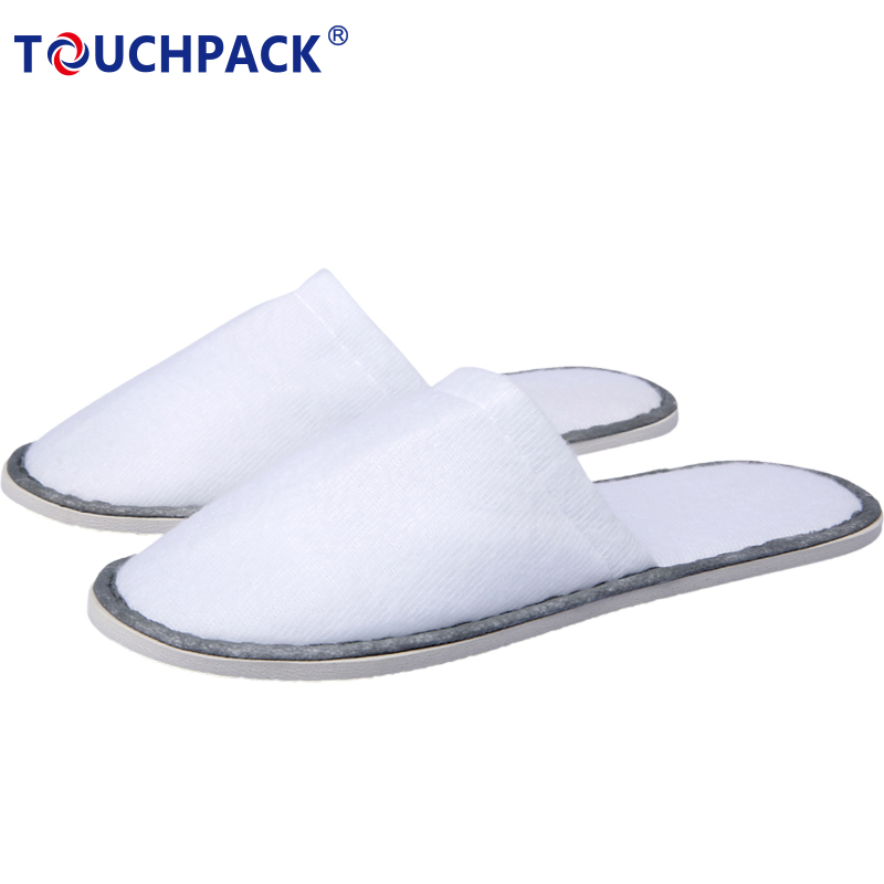 Customized Logo Wholesale Hotel Travelling Disposable Cotton Slippers
