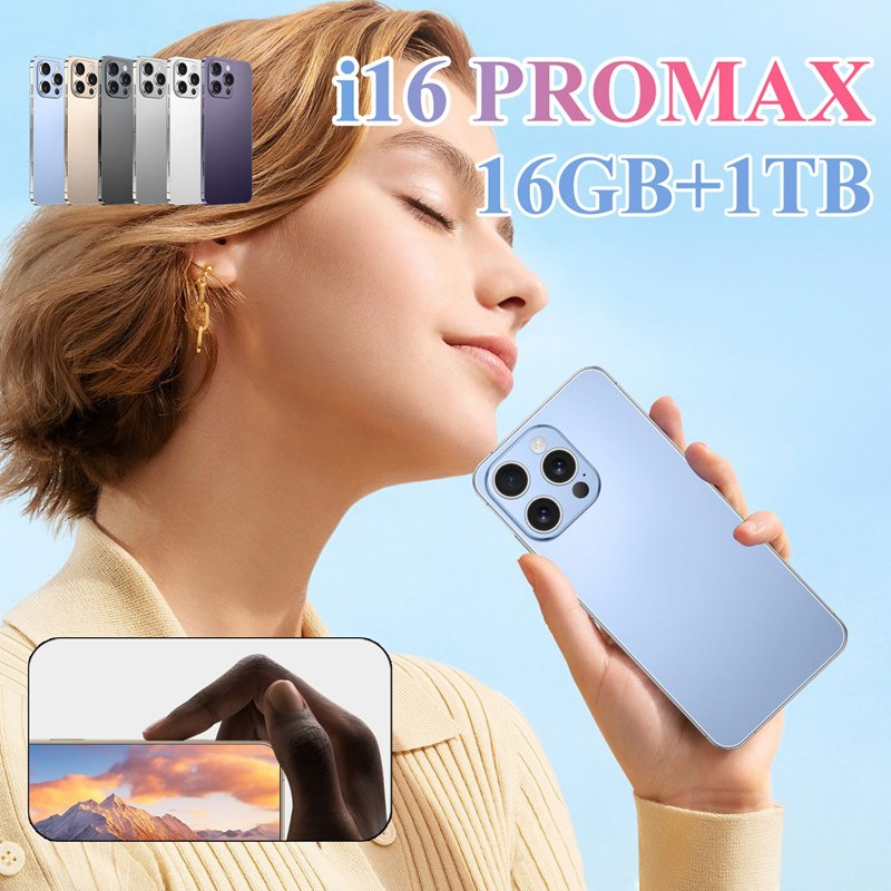 Affordable 16GB+1tb I15 I16 PRO Max Mobile 5g Dual SIM Smart Cell Phone