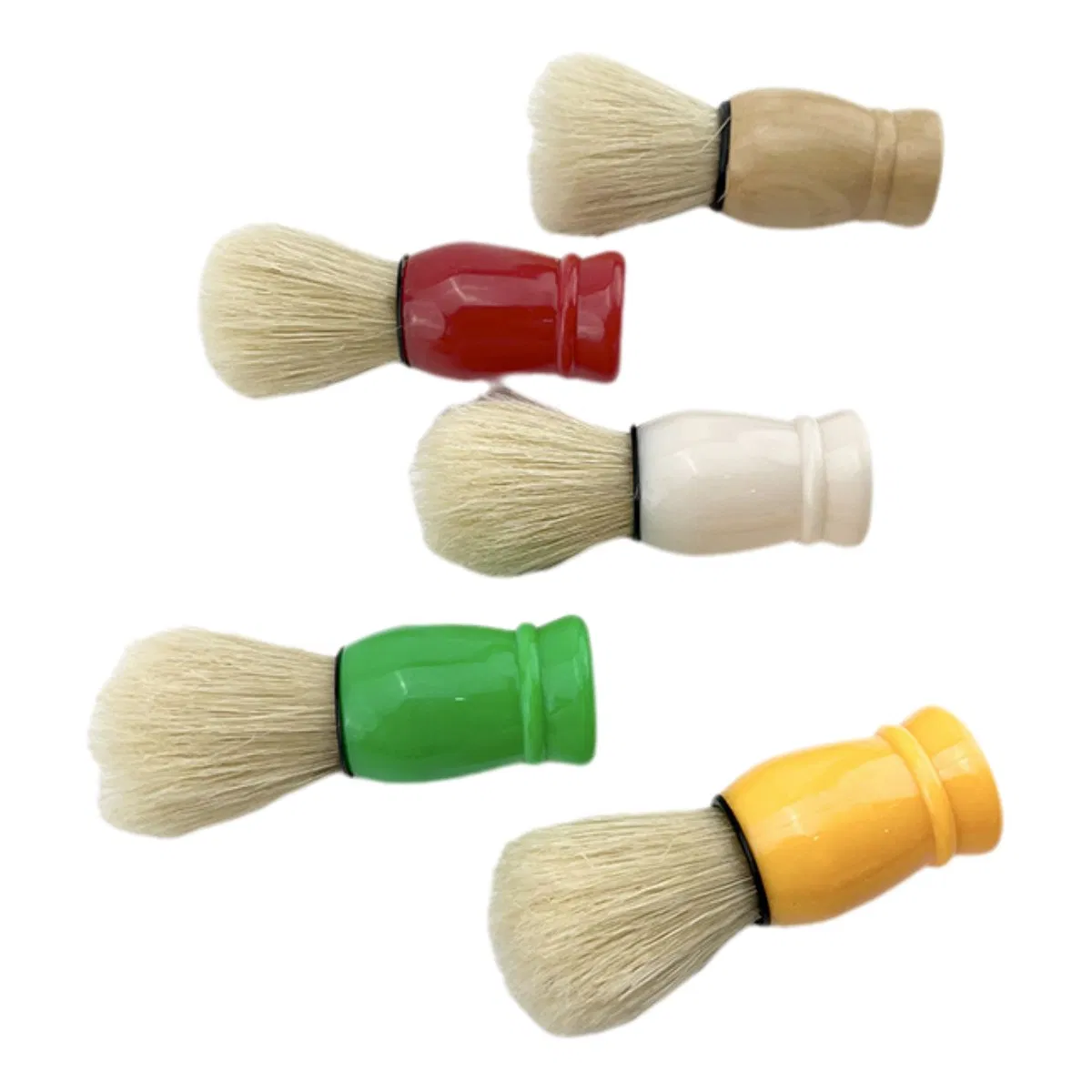 Custom Multi Color Beard Care Tool Wood Handle Hair Salon Nylon Shaving Brush