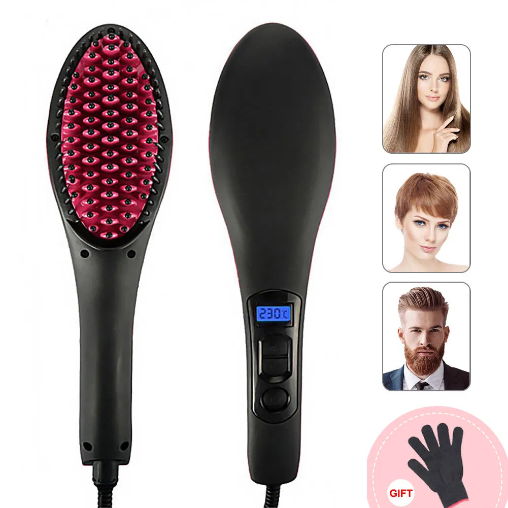 New Temperature Adjustable Electric Heating Hair Straightening Comb