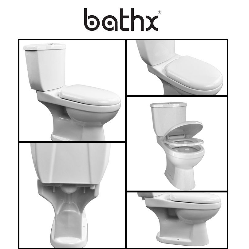 Ceramic Bathroom Sanitary Ware Dual Flush Water Closet Two Piece Toilet (PL-6614)