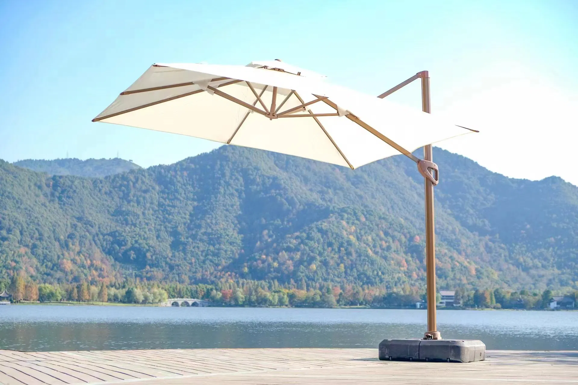 Umbrella Beach Outdoor Garden Macram Escalloped Patio Parasol Umbrellas Pool Table with Umbrella Sun Stand Umbrella Free Shipping Solar Wooden Pagoda Wedding
