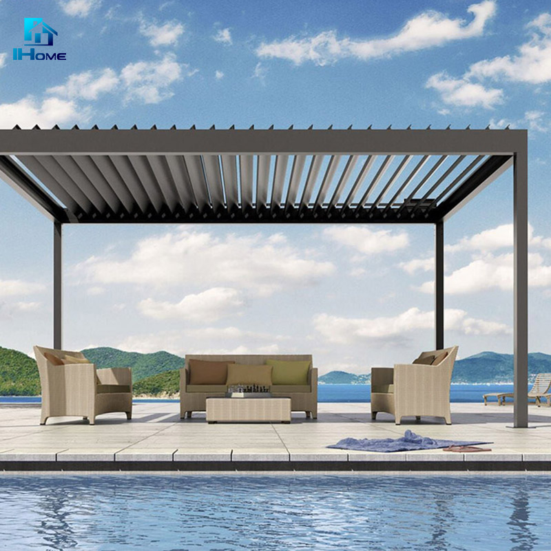 Waterproof Roof System Kits Outdoor Gazebo Garden Aluminium Pergola