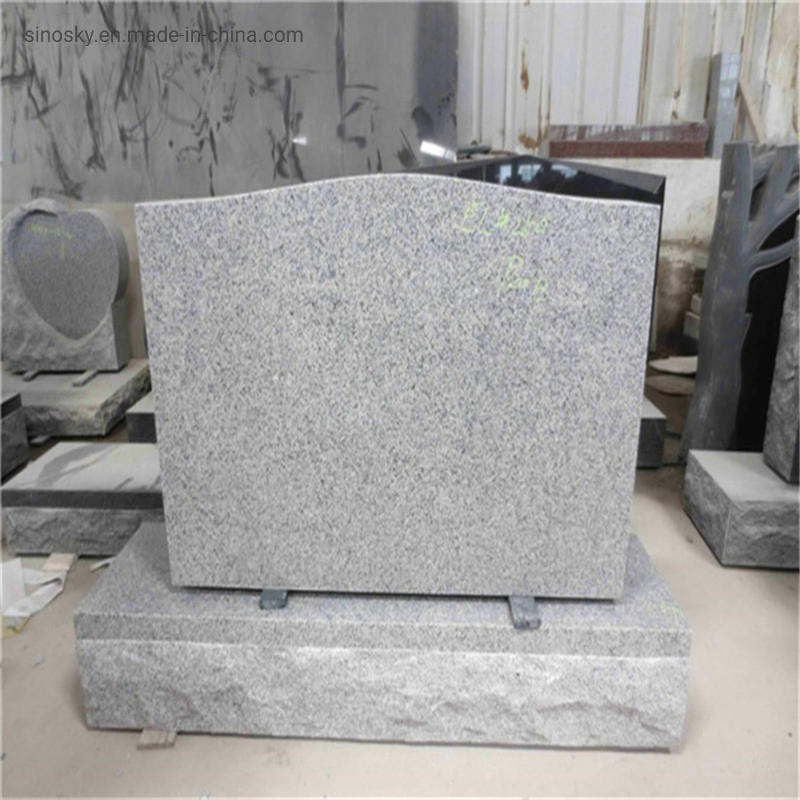 Traditional American Style Tombstone Monument with China Gray Granite Stone