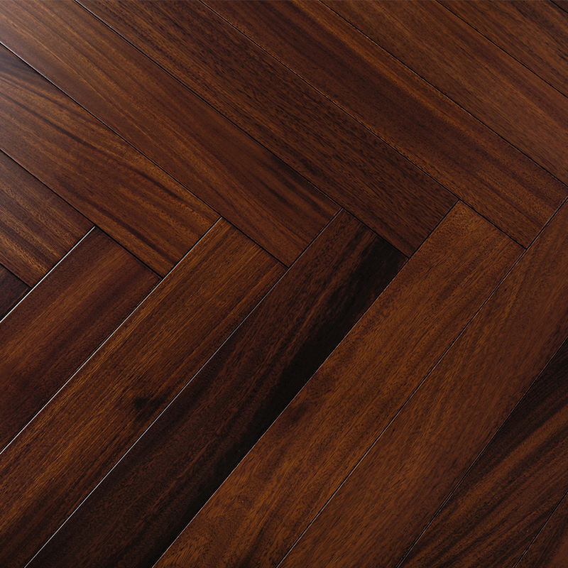 Dark Walnut Color Solid Wood Flooring Wire Smooth Modern Hardwood Floor
