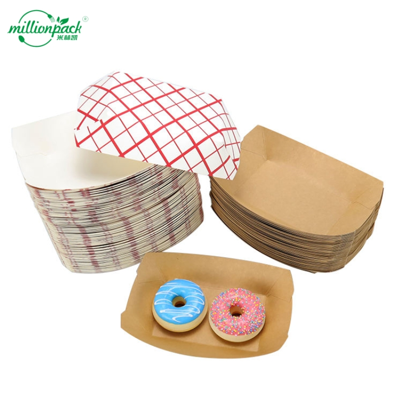 Grease-Resistant Paper Boat for Fried Snacks and Oily Food Items