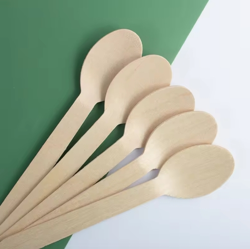 Satin-Sheen Finish Biodegradable Disposable Bamboo Fork