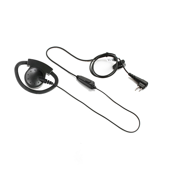 Unique Design D-Shaped Adjustable Ear-Hook Earphone for Two-Way Radios