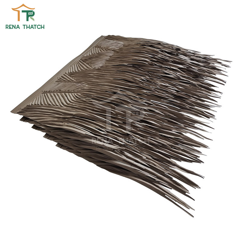 Water Resistant Emulation Artificial Palm Leaf Thatch Roof Synthetic Plastic Palm