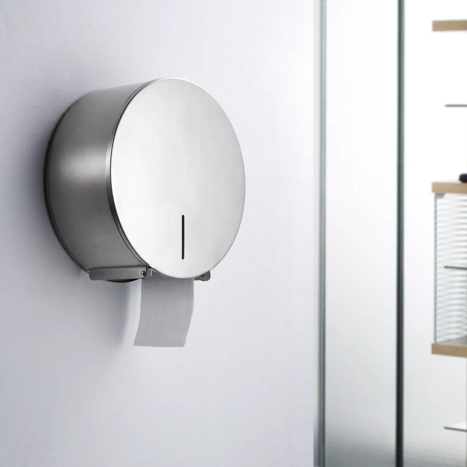 Stainless Steel Wall-Mounted Toilet Tissue Box, Toilet Paper Towel Dispenser