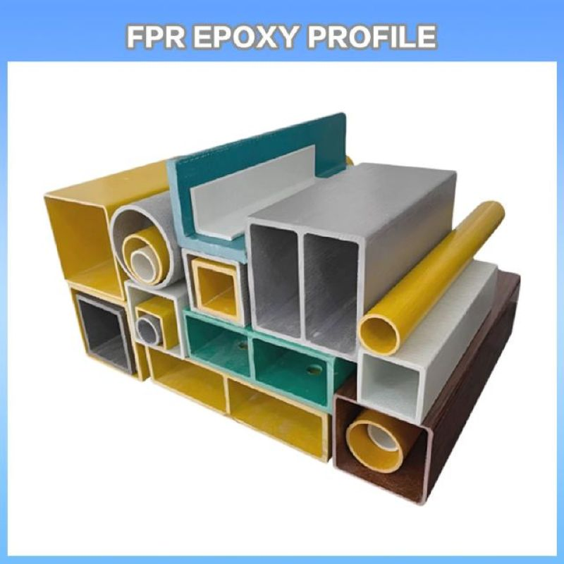 Custom Fiberglass Pultruded Profiles Building Material Square and Round Tube