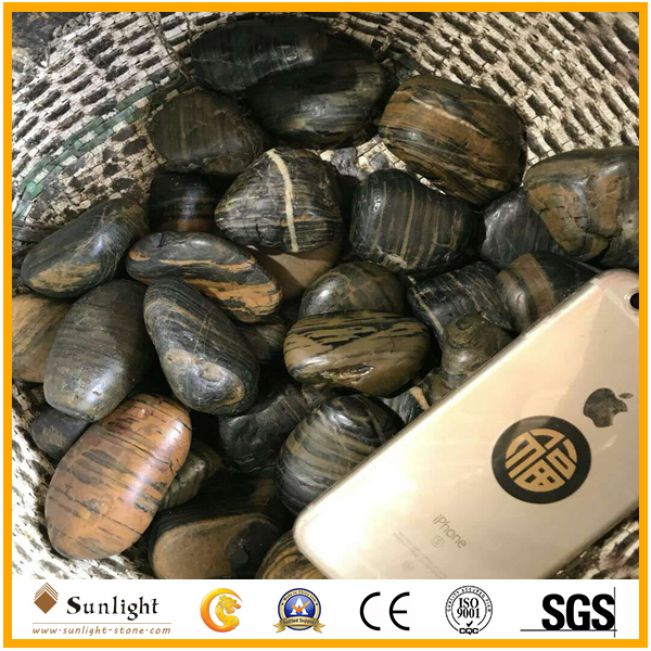 Wholesale Polished Black Pebble /Cobble Stone for Graden Stone