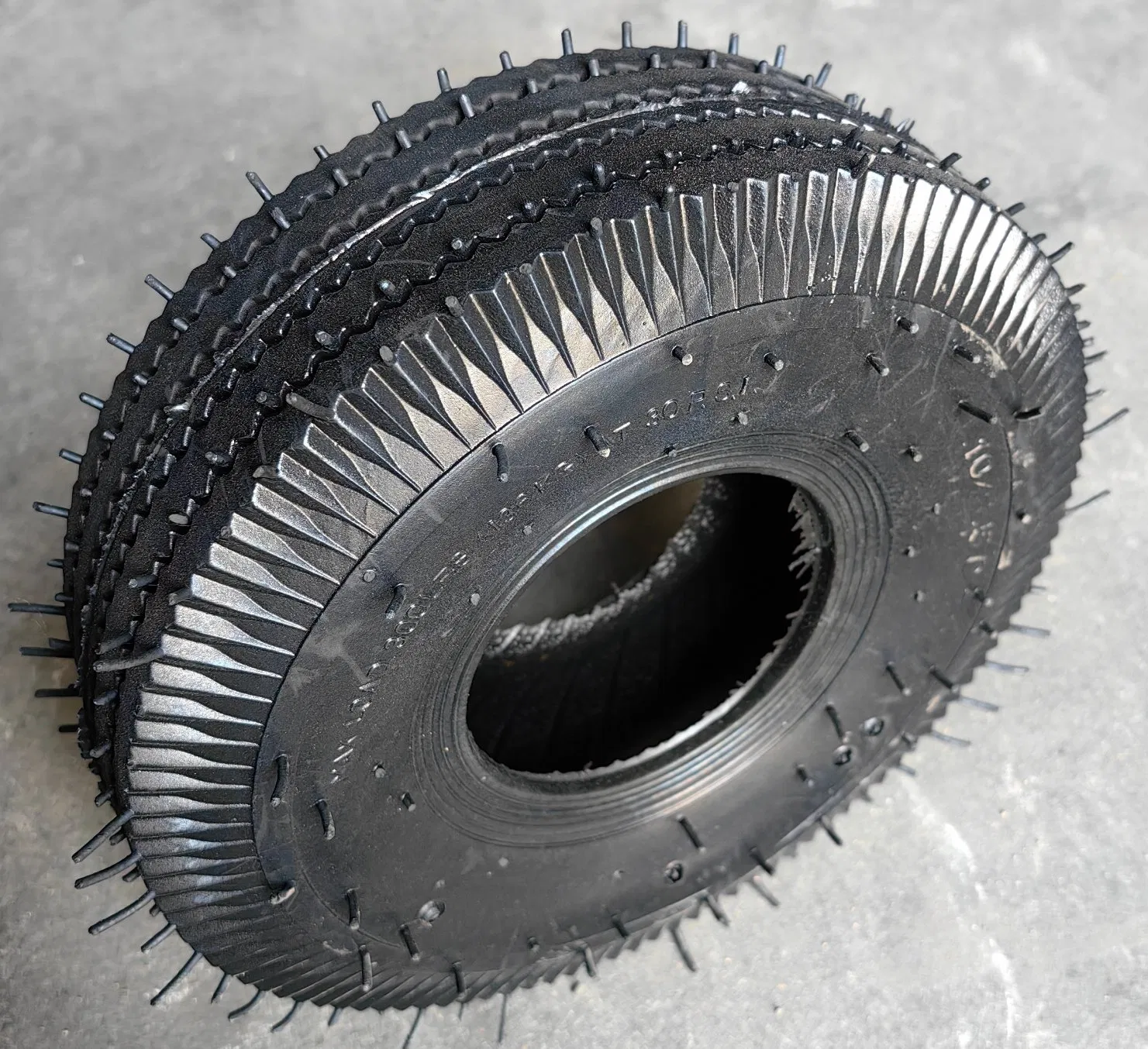 Sawtooth Pneumatic Tire & Tube 4.10/3.50-4 for Hand Truck Garden Wagon Cart Trolley Dolly Lawn Mover