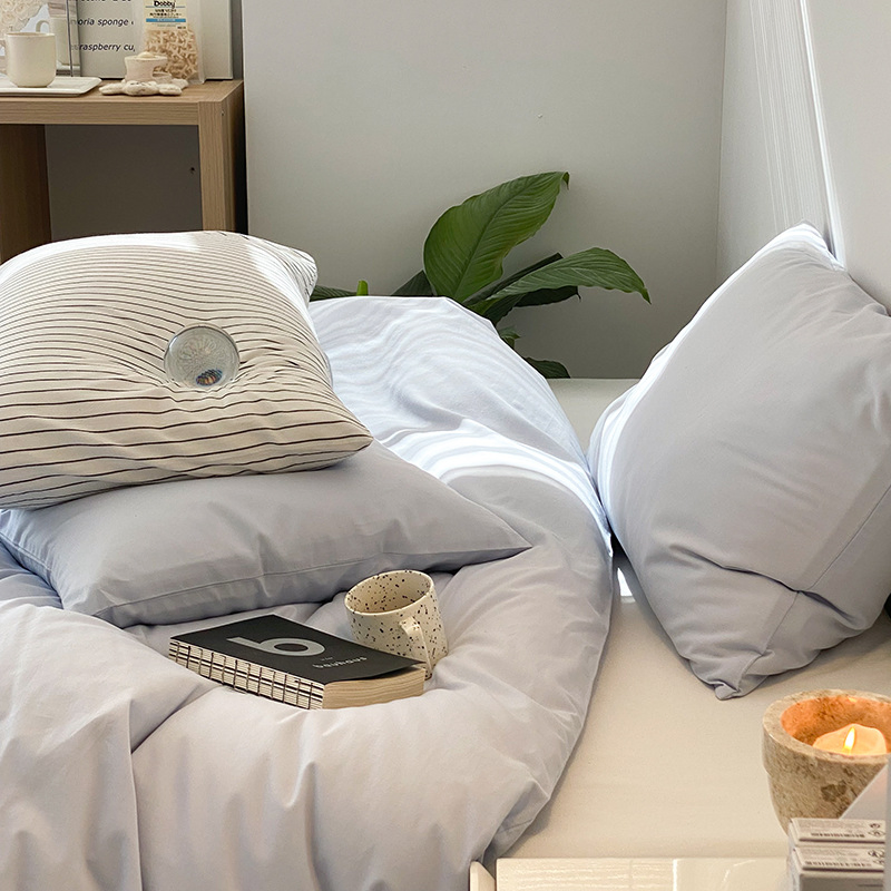 Customized Solid Color Bed Sheet Set Microfiber Warm Home Flat Sheets Sets