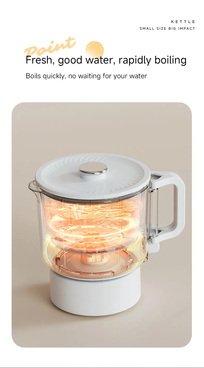 Travel Electrical Water Heater Kettle Portable Mini Pot Stainless Steel Boiler Compact Small Heating Bottle